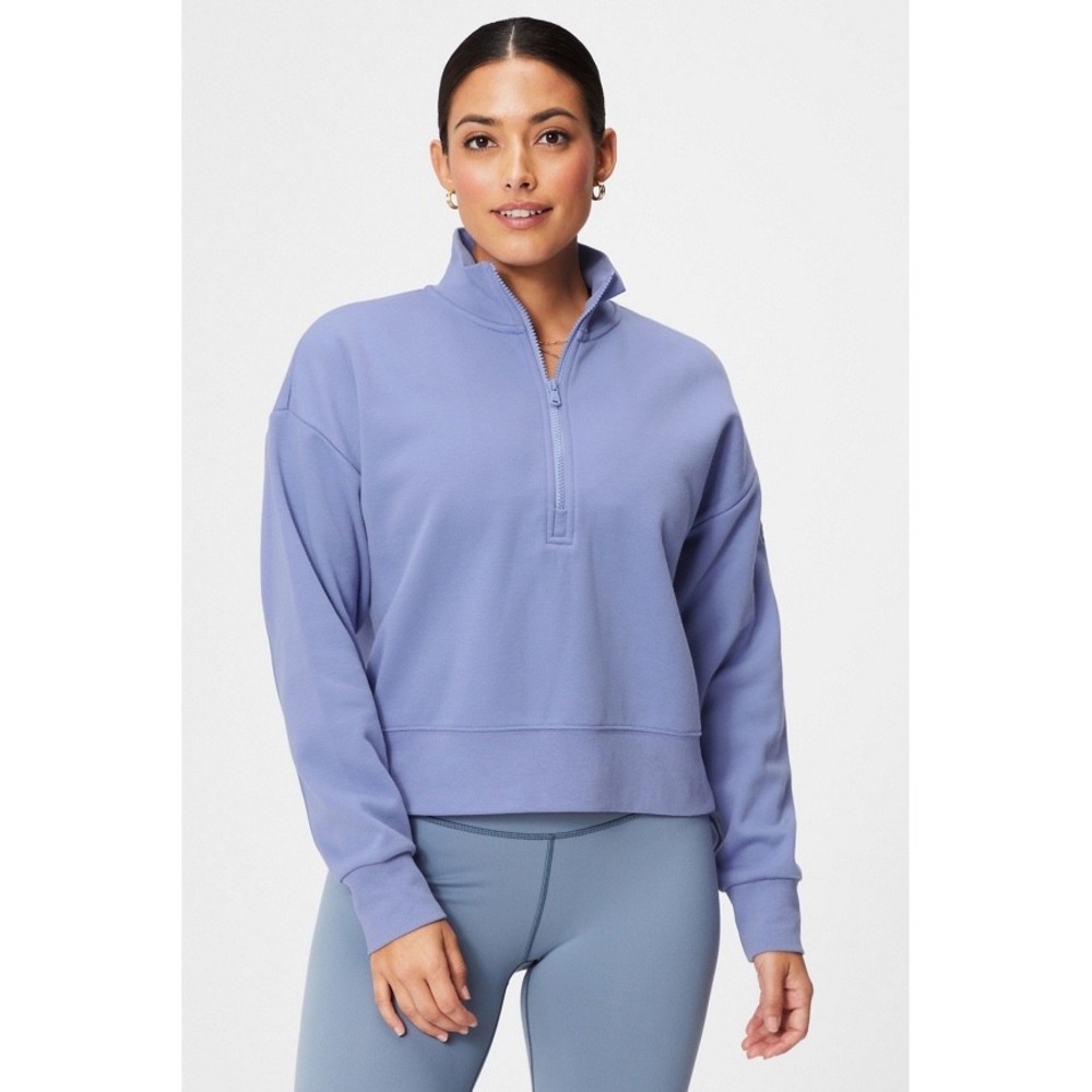 Fabletics Half Zip Pullover Cropped Sweatshirt At… - image 1